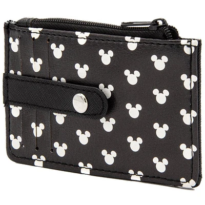 Buckle-Down Disney Mickey Mouse Head Monogram Vegan Leather Wallet ID/Card Holder