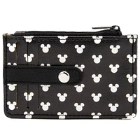 Buckle-Down Disney Mickey Mouse Head Monogram Vegan Leather Wallet ID/Card Holder