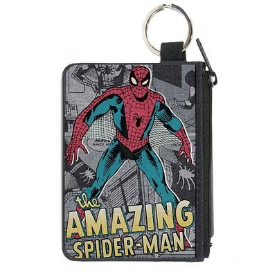 Buckle-Down Marvel Comics Classic The Amazing Spider Man Pose Comic Scenes Canvas Coin Purse Wallet