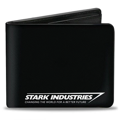 Buckle-Down Marvel Iron Man Stark Industries Changing World for a Better Future Men's Vegan Leather Bifold Wallet