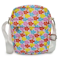 Buckle-Down Nickelodeon SpongeBob SquarePants and Friends Flower Collage Vegan Leather Crossbody Bag