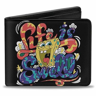 Buckle-Down Nickelodeon Spongebob Life Is Swell Swirl Vegan Leather Wallet