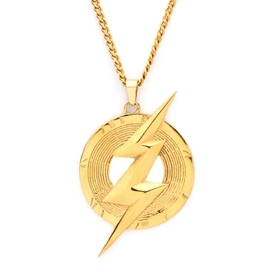 DC Comics The Flash Logo Gold Necklace