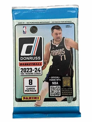 Panini 2023-24 NBA Basketball Trading Cards Donruss Booster Pack (8 Cards)