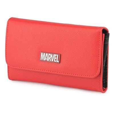 Buckle-Down Marvel Metal Emblem Red Vegan Leather Wallet