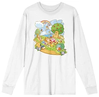 Kirby Pupupu Picnic Men's White Graphic Long Sleeve T-Shirt