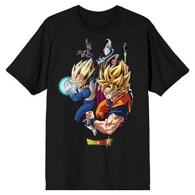 Dragon Ball Super Character Men's Black Short Sleeve T-Shirt