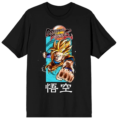 Dragon Ball FighterZ Goku Men's Black Graphic Crew Neck Short Sleeve T-Shirt