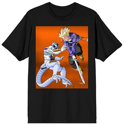 Dragon Ball Z Trunks and Frieza Character Group Men's Black Short Sleeve Graphic T-Shirt