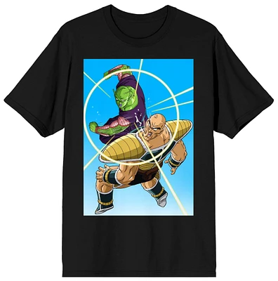 Dragon Ball Z Piccolo and Nappa Characters Men's Black Short Sleeve Graphic T-Shirt