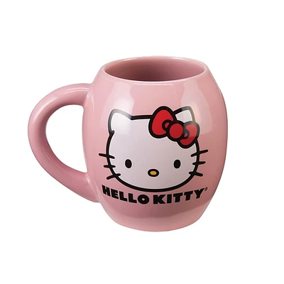 Sanrio Hello Kitty 18 oz Oval Pink Ceramic Mug