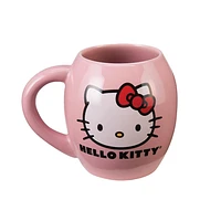 Sanrio Hello Kitty 18 oz Oval Pink Ceramic Mug