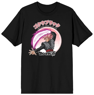 Dragon Ball Super Goku Black Super Saiyan Rose Men's Black Short Sleeve Graphic T-Shirt