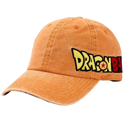 Dragon Ball Z Anime Men's Orange Goku Baseball Hat with Embroidered Logo
