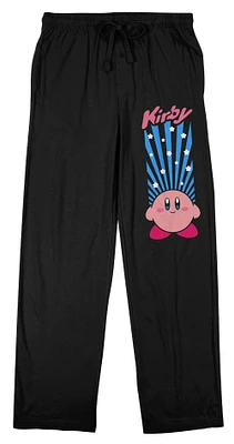 Kirby - Kirby In the Stars Character and Logo Men's Black Graphic Pajama Pants
