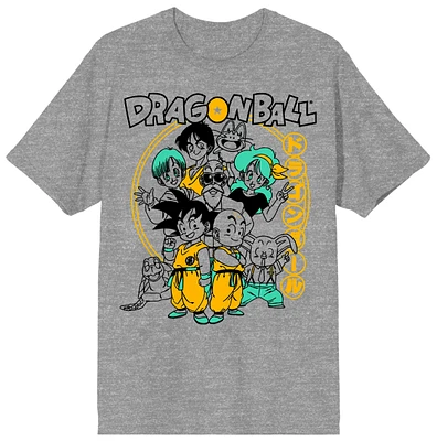 Dragon Ball Origins Men's Athletic Heather Gray Short Sleeve T-Shirt