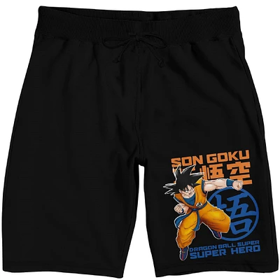 Dragon Ball Super: Super Hero Movie Son Goku Men's Black Pajama Shorts