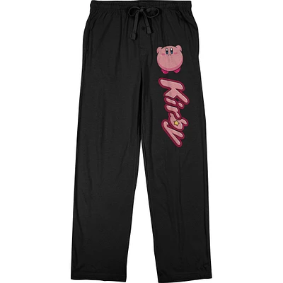 Kirby Classic Video Game Men's Black Pajama Pants