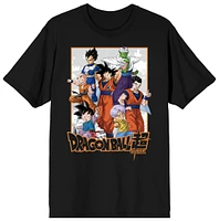 Dragon Ball Super Group Art Men's Black Short Sleeve T-Shirt