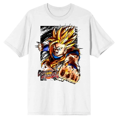 Dragon Ball FighterZ Super Saiyan Goku Men's White Short Sleeve Graphic T-Shirt