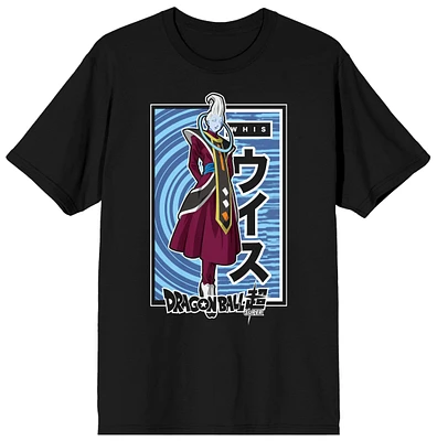 Dragon Ball Super Whis Men's Black Short Sleeve T-Shirt