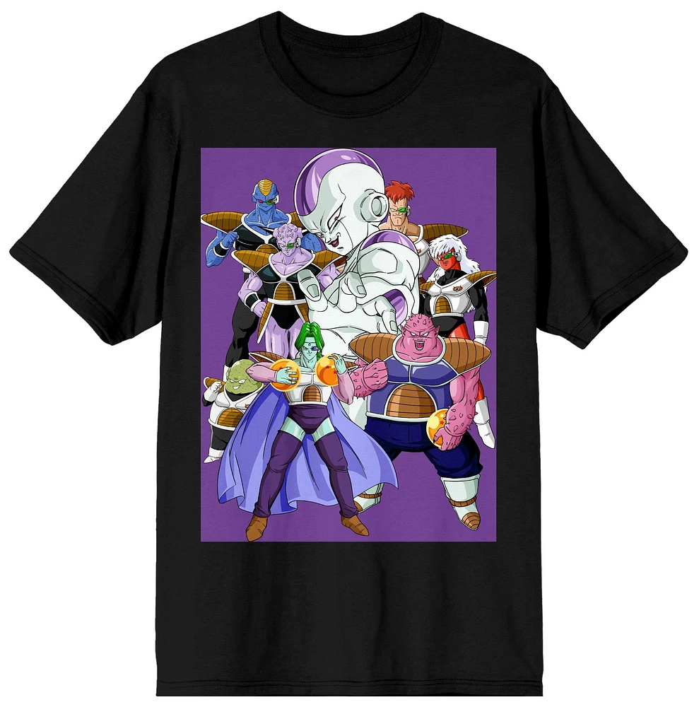 Dragon Ball Z Anime Frieza and Disciples Characters Men's Black Short Sleeve T-Shirt