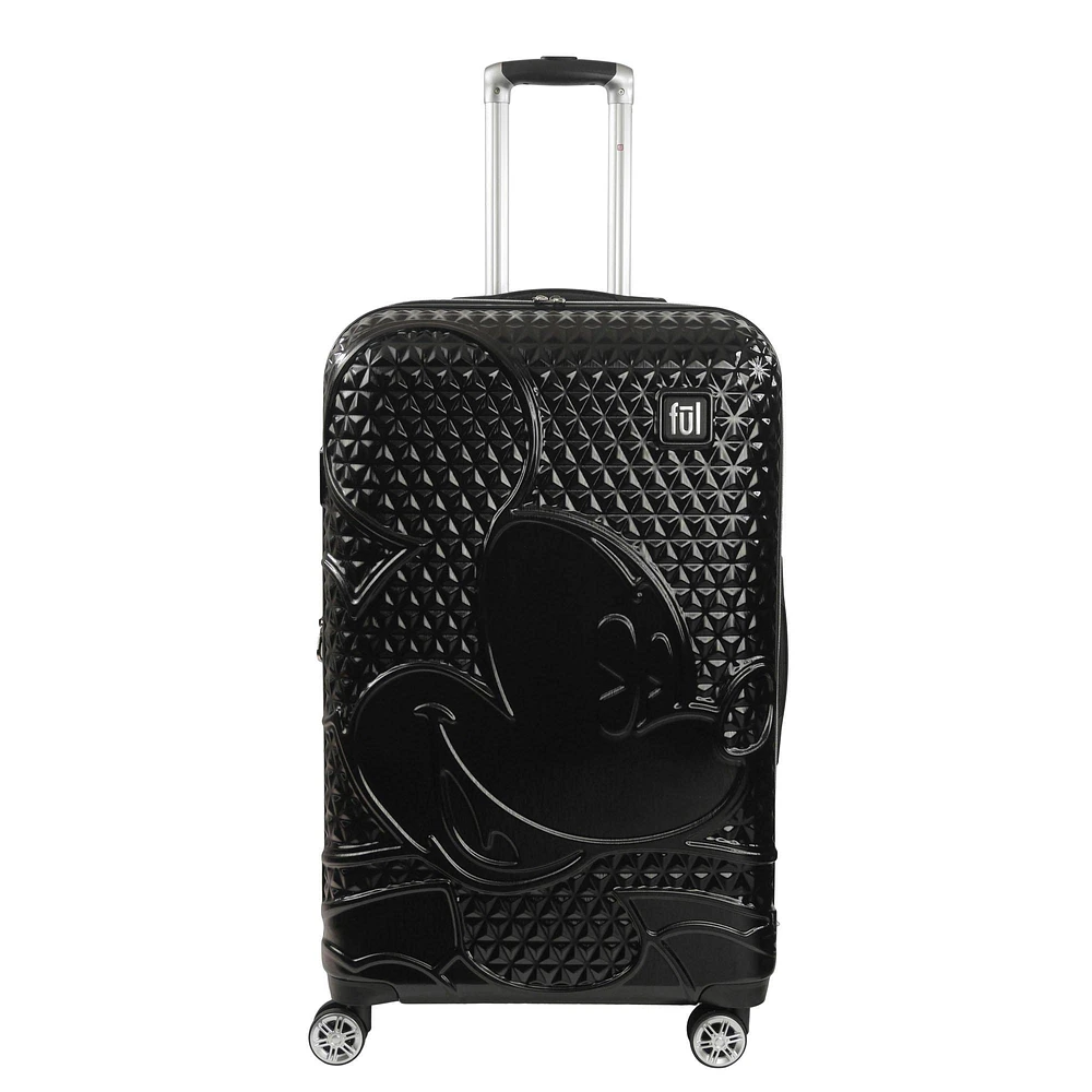 FUL Disney Mickey Mouse Textured -in Hard-Sided Rolling Luggage