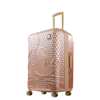 FUL Disney Textured Mickey Mouse 30 inch Hard Sided Rolling Luggage - Rose Gold