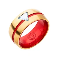 Marvel Iron Man CZ Arc Reactor Red and Gold Ring
