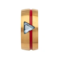 Marvel Iron Man CZ Arc Reactor Red and Gold Ring