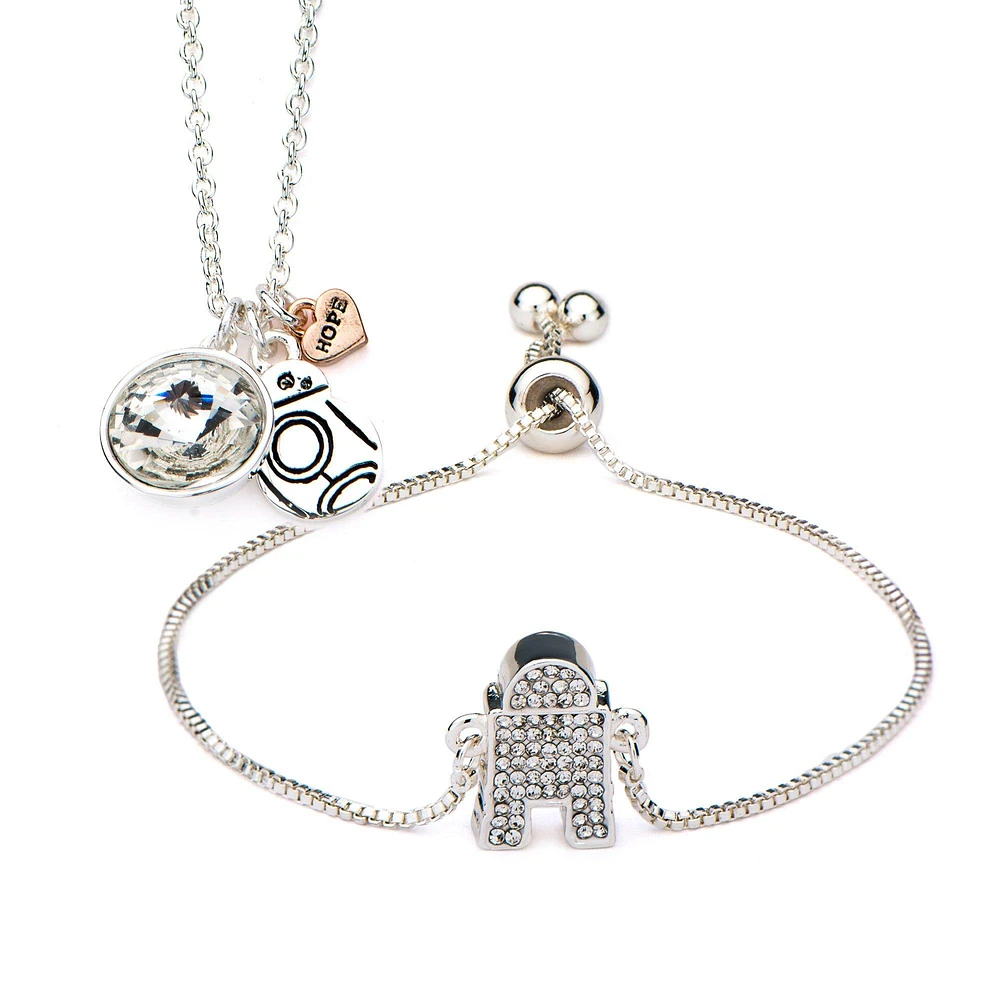 Star Wars BB-8 and R2-D2 Necklace and Bracelet Set