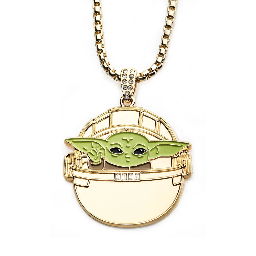 Star Wars: The Mandalorian Grogu Gold Plated Pendant Necklace