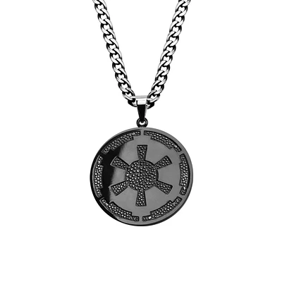 Star Wars Galactic Empire Symbol Gun Metal Small Pendant Necklace