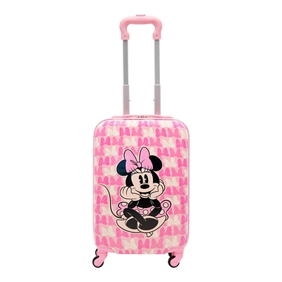 Disney Ful Minnie Mouse Bows Print Kids 21-in Hard-Sided Roller Luggage