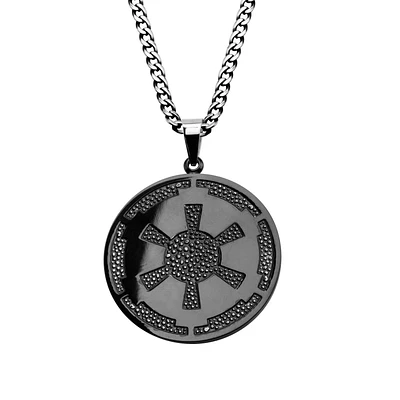 Star Wars Galactic Empire Symbol Gun Metal Pendant Necklace