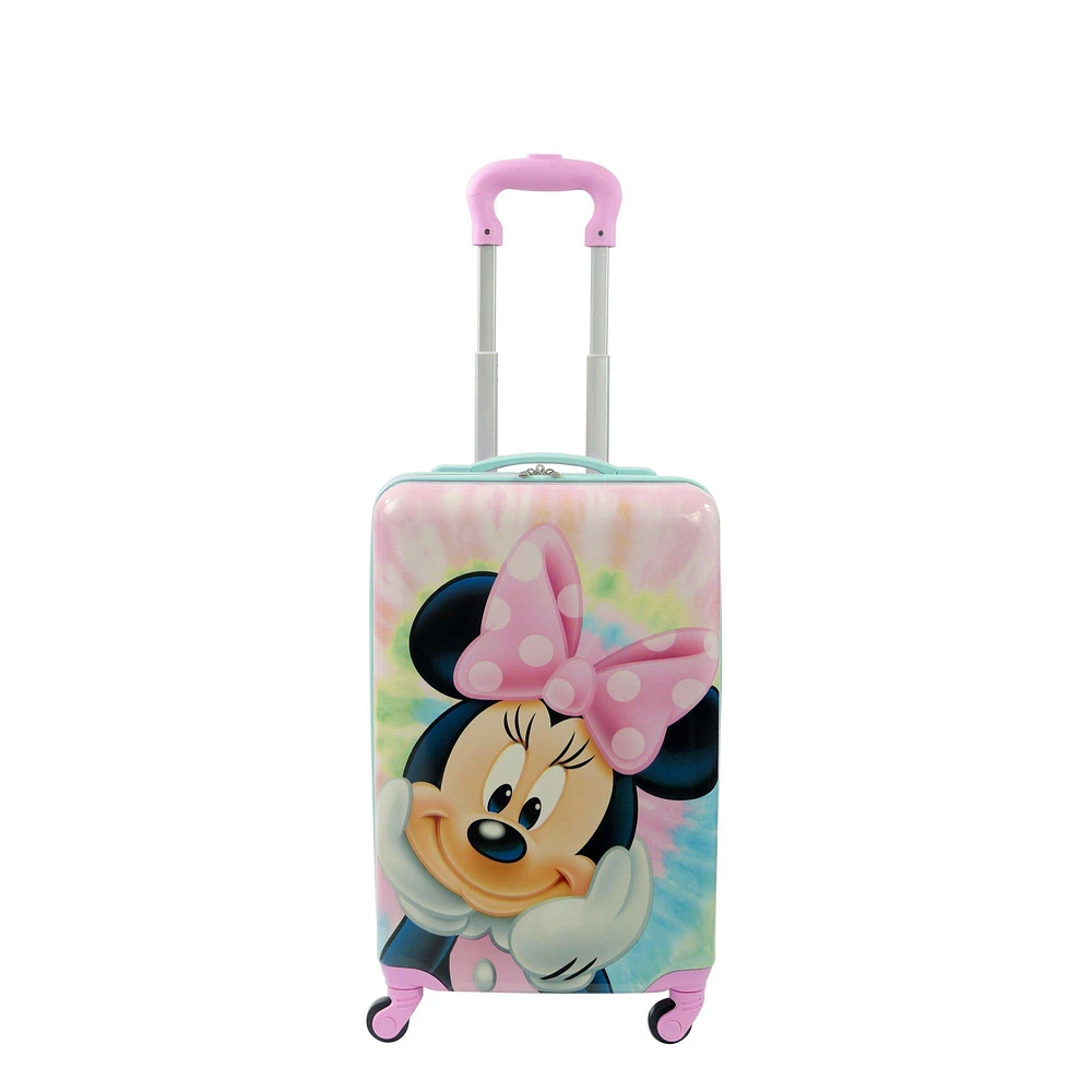 Disney Minnie Mouse Tie Dye Kids 21-in Hard-Sided Roller Luggage