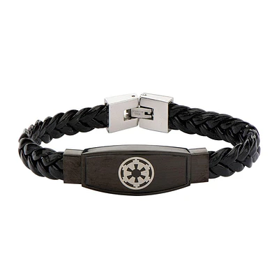 Star Wars Galactic Empire Symbol Braided Leather Bracelet