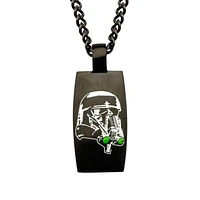 Star Wars: Rogue One Stormtrooper and Death Trooper Green Enamel Dog Tag Pendant Necklace