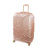 FUL Disney Textured Minnie Mouse 29-in Hard-Sided Roller Luggage - Rose Gold