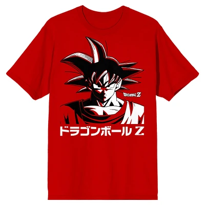 Dragon Ball Z Goku Kanji Men's Red Graphic T-Shirt