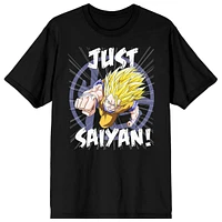 Dragon Ball Z Just Saiyan Super Vintage Men's Black Short Sleeve T-Shirt