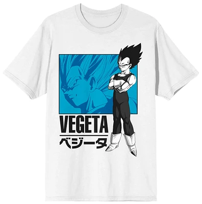 Dragon Ball Z Vegeta Classic Men's White T-Shirt