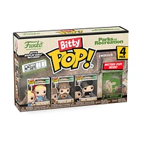 Funko Bitty POP! Parks and Recreation Vinyl Figure Set 4-Pack (Leslie the Riveter, Hunter Ron, Janet Snakehole, Mystery Pop!)