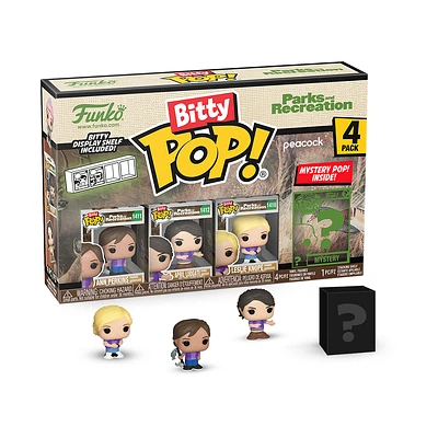 Funko Bitty POP! Parks and Recreation Vinyl Figure Set 4-Pack (Ann, Leslie, April, Mystery Pop!)