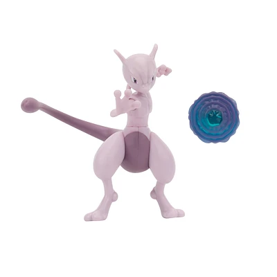 Jazwares Pokemon MewTwo 4.5-in Battle Feature Figure