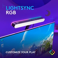 Logitech G Litra Beam LX Premium Dual-Sided RGB LED Streaming Key Light With TrueSoft, for Streaming, Broadcasting, LIGHTSYNC, Bluetooth, USB, PC/Mac, Graphite