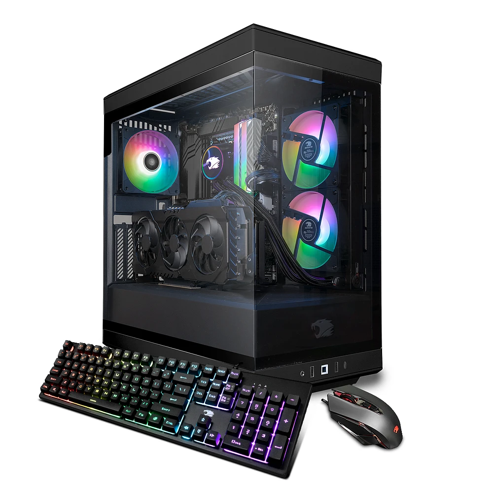 iBUYPOWER Y40 Gaming Desktop PC, AMD Ryzen 7 7700X, GeForce RTX 4070 Ti, 32GB DDR5 RAM, 1TB SSD and 1TB HDD, Windows 11