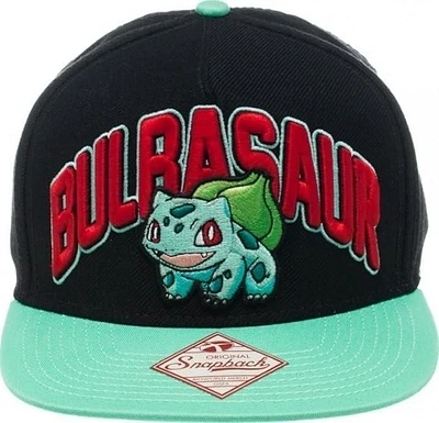 Pokemon Bulbasaur Embroidered Snapback Hat