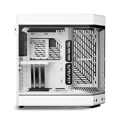 HYTE Y60 Modern Aesthetic Dual Chamber Panoramic Tempered Glass Mid-Tower ATX Computer Gaming Case with PCIE 4.0 Riser Cable Snow White
