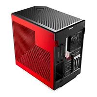 HYTE Y60 Modern Aesthetic Dual Chamber Panoramic Tempered Glass Mid-Tower ATX Computer Gaming Case with PCIE 4.0 Riser Cable Red